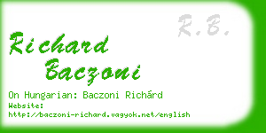 richard baczoni business card
